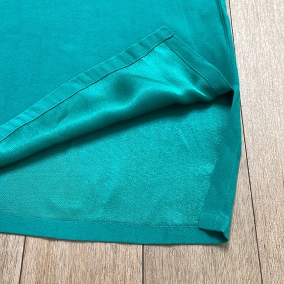 NAÏF NAIF Montreal green emerald midi shirt slip dress MEDIUM longsleeve - Picture 8 of 10